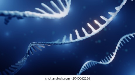 RNA, Epigenetics concept, 3d illustration
