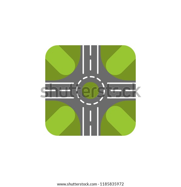Road circle colored icon. Element of road\
signs and junctions icon for mobile concept and web apps. Colored\
Road circle can be used for web and\
mobile