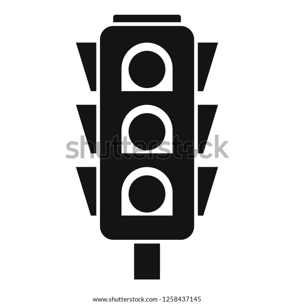 Road cross traffic lights icon. Simple\
illustration of road cross traffic lights icon for web design\
isolated on white\
background