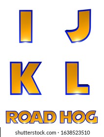 Road Hog Alphabet  - 3D Illustration