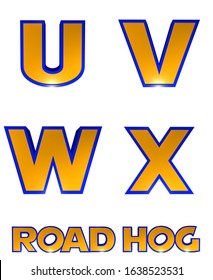 Road Hog Alphabet  - 3D Illustration