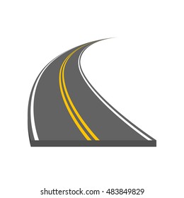 Road Illustration Curved Highway Markings Stock Illustration 483849829 ...