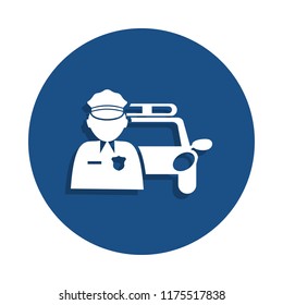 road patrol icon in badge style. One of Police collection icon can be used for UI, UX - Powered by Shutterstock