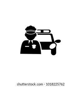 Road Patrol Icon. Element Of Police Profession Icon. Premium Quality Graphic Design Icon. Signs And Symbols Collection Icon For Websites, Web Design, Mobile App On White Background