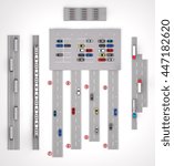road sections. top view. 3d rendering