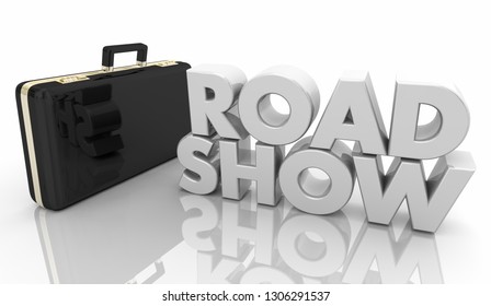 Road Show Sales Presentation Word 3d Illustration