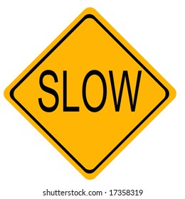 Yellow Slow Sign Stock Vector (Royalty Free) 141997093