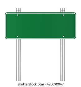 Blank Green Traffic Road Sign On Stock Vector (Royalty Free) 112940044