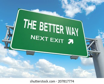 Road Sign Better Way Words On Stock Illustration 207817774 | Shutterstock