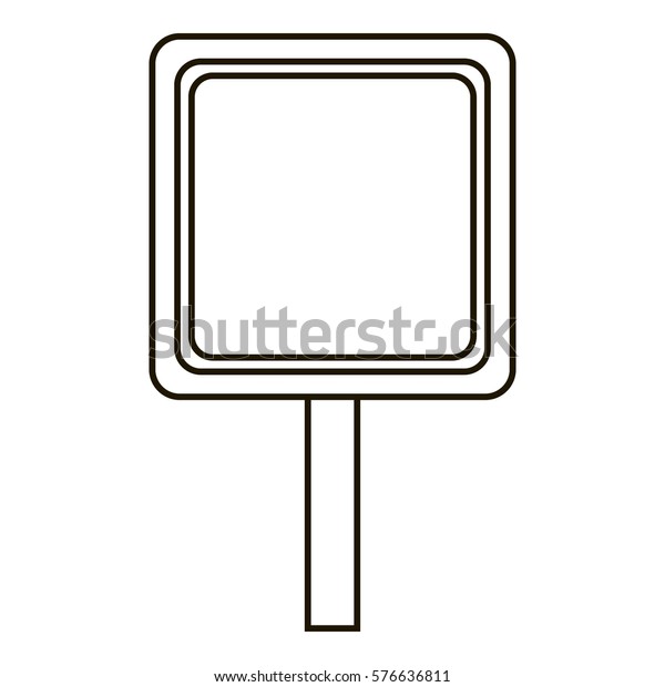 Road sign icon. Outline illustration of road sign \
icon for web