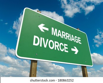 Road Sign Marriage Divorce Stock Illustration 180863252 | Shutterstock