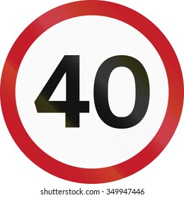 Road Sign Philippines 40 Kph Speed Stock Illustration 349947446 ...