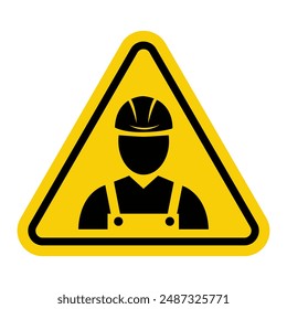 Road sign under construction. Construction sites or road repair areas. Warning yellow triangular sign. Repair work. Safe movement vehicles and pedestrians near construction sites or road repair areas - Powered by Shutterstock