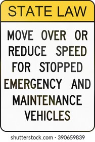 Road Sign Used In The US State Of Delaware - State Law Information.