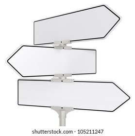 Three Blank Sign Way White Images, Stock Photos & Vectors | Shutterstock