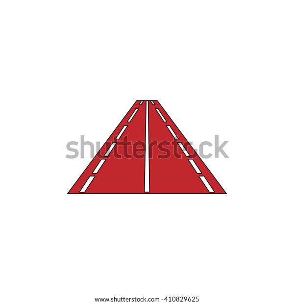 Road\
Simple red icon on white background. Flat\
pictogram