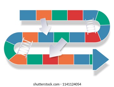 Road variety of colors in the concept snake ladders, illustration. - Powered by Shutterstock