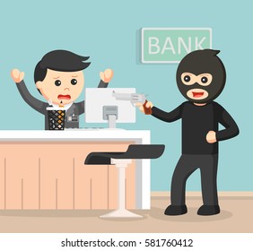 Robber Robbing Bank Color