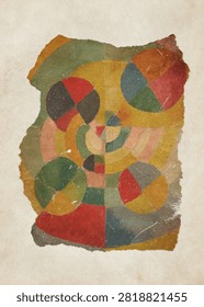 Robert Delaunay's Circular Forms (1930) on beige paper texture.