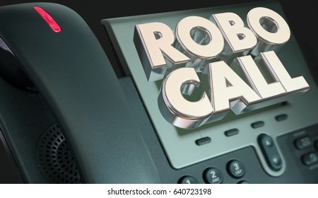 Robo Call Telephone Marketing Spam Junk Phone Calling 3d Illustration