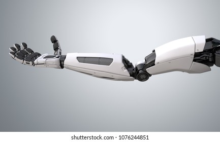 Robot Android Arm.3D Illustration