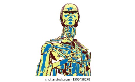 Robot Artificial Intelligence New Retro Wave 스톡 일러스트 1508458298 ...