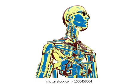 Robot Artificial Intelligence New Retro Wave Stock Illustration ...
