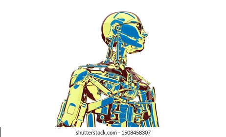 Robot Artificial Intelligence New Retro Wave: ภาพประกอบสต็อก 1508458307 ...
