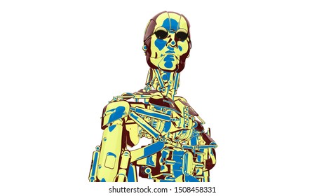 Robot Artificial Intelligence New Retro Wave Stock Illustration ...