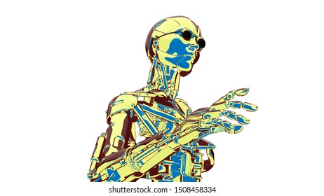 Robot Artificial Intelligence New Retro Wave 스톡 일러스트 1508458334 ...