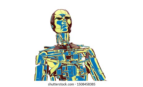 Robot Artificial Intelligence New Retro Wave 스톡 일러스트 1508458385 ...