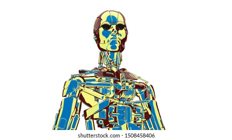Robot Artificial Intelligence New Retro Wave 스톡 일러스트 1508458340 ...