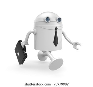 Robot businessman.