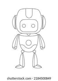 Robot Coloring Page Kids Children Black Stock Illustration 2184500849 ...