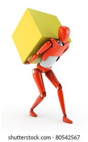 robot delivering big box