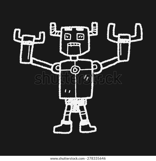 Robot Doodle Stock Illustration 278335646