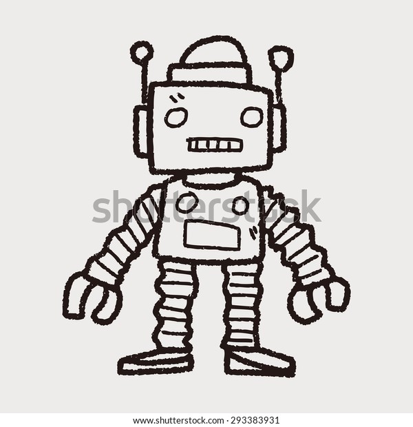 Robot Doodle Stock Illustration 293383931