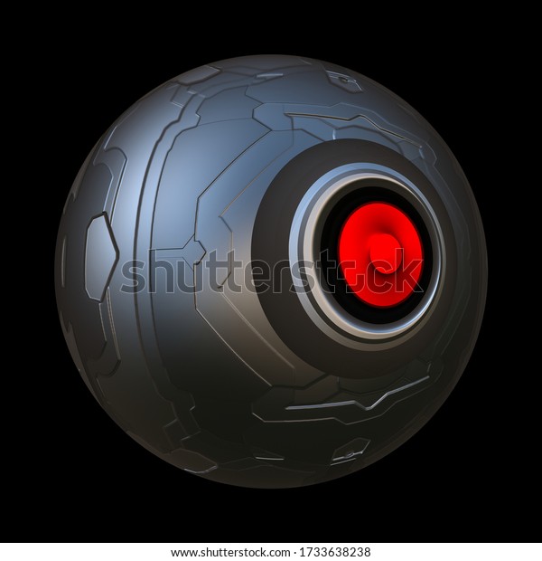 Robot Eye 3d Scifi Security Camera Stock Illustration 1733638238 ...