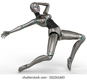 Robot Girl Street Dance Stock Illustration 332261603 | Shutterstock