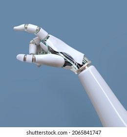 Robot hand 3D, AI technology - Shutterstock ID 2065841747
