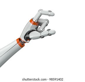 Robot Hand Holding An Imaginary Object