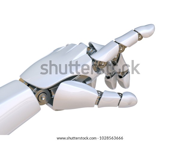 robot typing fingers