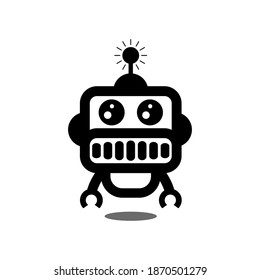 Robot Monkey Flat Vector Logo Design