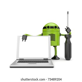 Robot with notebook - Powered by Shutterstock