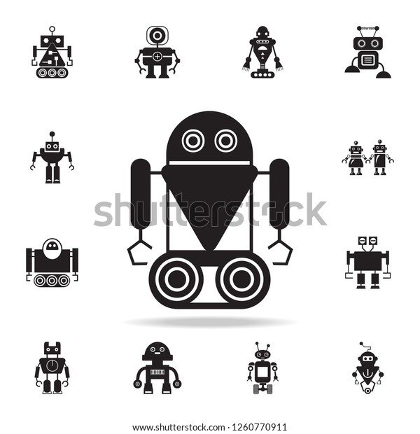 robot on caterpillar icon. Detailed set of\
robot icons. Premium graphic design. One of the collection icons\
for websites, web design, mobile\
app