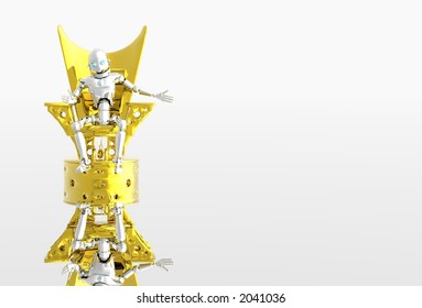 robot on his throne