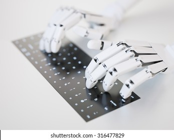 Robot Typing On Conceptual Keyboard