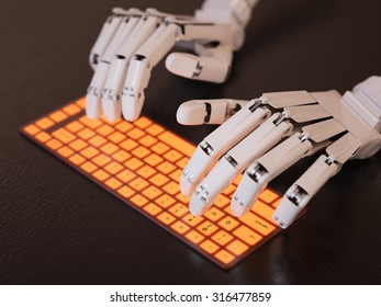 Robot Typing On Conceptual Keyboard