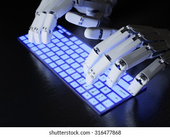 Robot Typing On Conceptual Keyboard