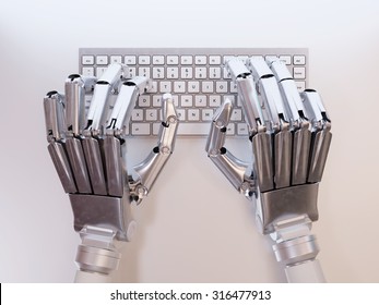 Robot Typing On Conceptual Keyboard